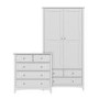 Grey Wardrobe and Chest of Drawers Set - Finch