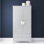 Grey Wardrobe and Chest of Drawers Set - Finch