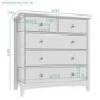 Grey Wardrobe and Chest of Drawers Set - Finch