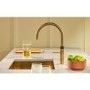 Quooker Fusion Tap Round Patinated Brass + Pro3 3L Boiling Water Tank
