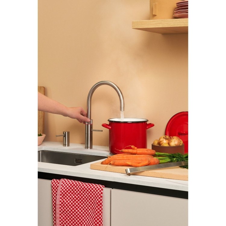 Quooker Fusion Tap Round Stainless Steel + Pro3 3L Boiling Water Tank