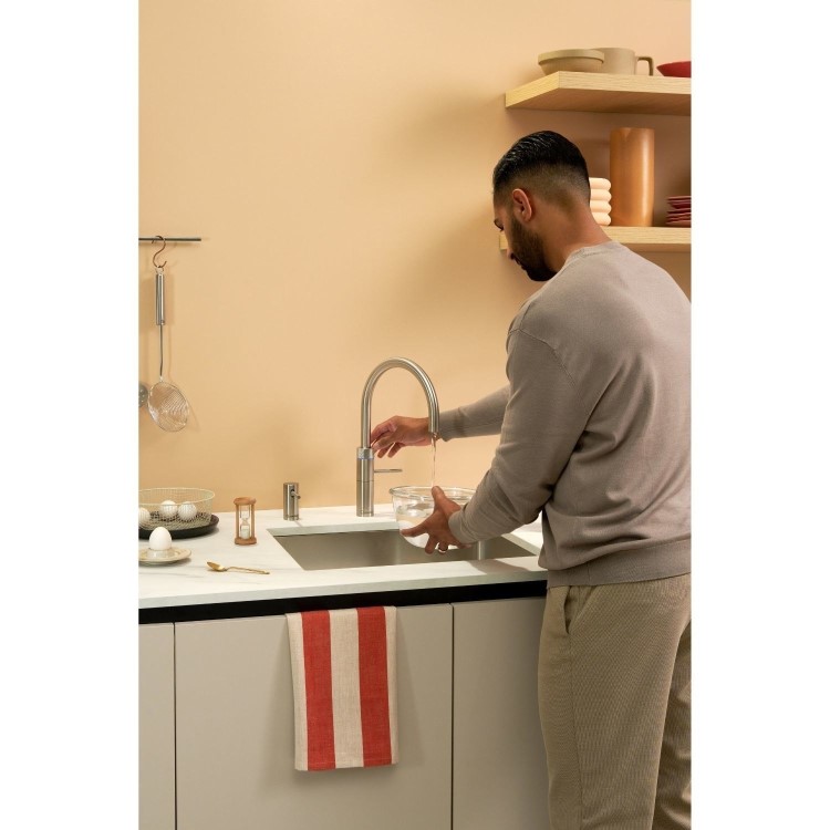 Quooker Fusion Tap Round Stainless Steel + Pro3 3L Boiling Water Tank