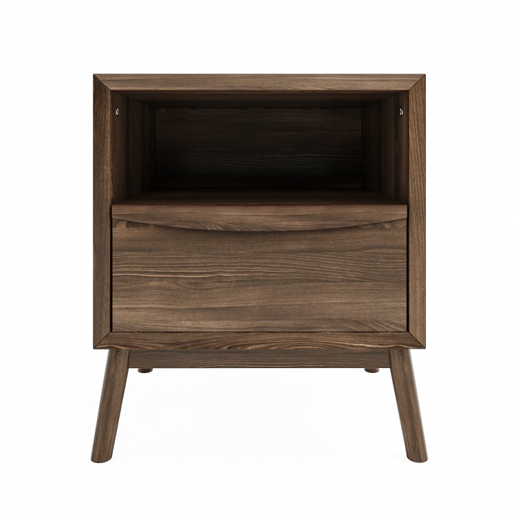 Walnut Pair of Bedside Tables - Frances