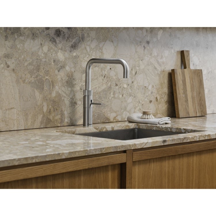 Quooker Fusion Tap Square Stainless Steel + Pro3 3L Boiling Water Tank