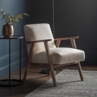 Natural Linen Accent Chair - Neyland - Gallery Natural Linen Accent Chair - Neyland - Gallery