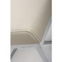 Concrete Effect Extendable Round Dining Table + 4 Cream Faux Leather Chairs