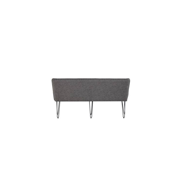 Large Grey Corner Dining Bench Set with Studded Back