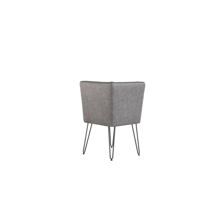 Large Grey Corner Dining Bench Set with Studded Back