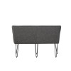 Grey Corner Dining Bench Set - Studded Back