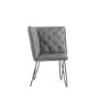 Large Grey Corner Dining Bench Set with Studded Back