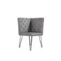 Large Grey Corner Dining Bench Set with Studded Back