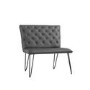 Large Grey Corner Dining Bench Set with Studded Back