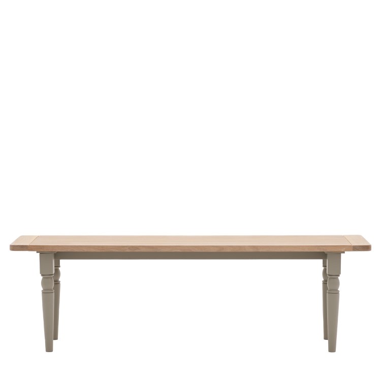 Oak Extendable Dining Table Set with 4 Oak Chairs & 1 Bench - Seats 6 - Eton