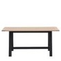 Navy Oak Trestle Dining Table Set with 2 Navy Oak Chairs & 1 Bench - Seats 4 - Eton