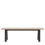 Navy Oak Trestle Dining Table Set with 2 Navy Oak Chairs & 1 Bench - Seats 4 - Eton