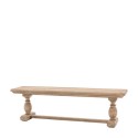 BUN/FOL105749/93427 Large Natural Pine Hallway Bench - Seats 3 - Vancouver - Caspian House 