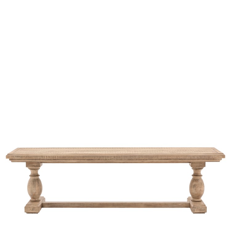 Large Natural Pine Hallway Bench - Seats 3 - Vancouver - Caspian House