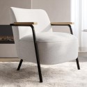 FRY001 Cream Boucle Scandi Armchair - Freya