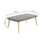 4 Piece Conservatory Furniture Set in Rattan with Grey Cushions - Aspen