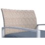 4 Piece Rattan Conservatory Furniture Set with Grey Cushions & Table