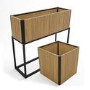 Set of 2 Wooden Garden Planters - Como