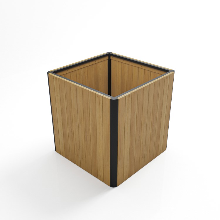 Square Wooden Garden Planter - 55 x 55cm Como