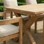 6 Seater Real Teak Garden Dining Set with Beige Cushions