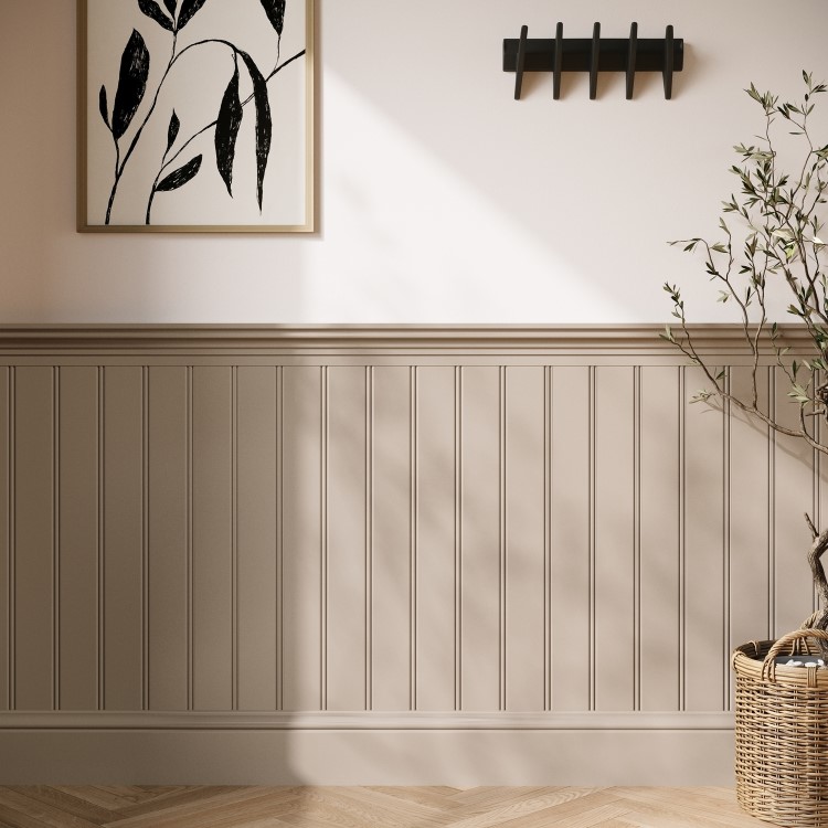 Pack of 3 Paintable Tongue & Groove Wall Panel - 80cm x 60cm - Delamere