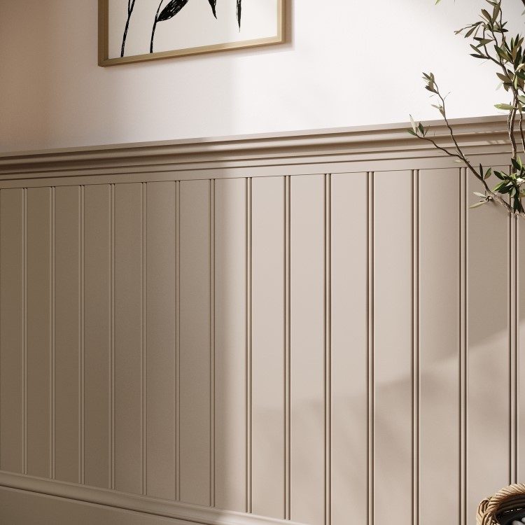 Paintable Tongue & Groove Wall Panel - 80cm x 60cm - Delamere