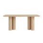 Large Oak Dining Table with Pillar Legs - Seats 4 - 6 - Gianna