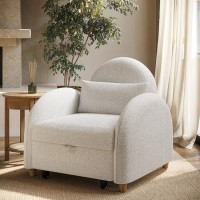 Beige Boucle Sofa Bed - Gene Beige Boucle Sofa Bed - Gene