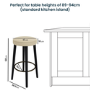 Set of 3 Beige Upholstered Kitchen Counter Stools with Black Legs - Gatsby