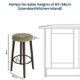 Set of 4 Sage Green Velvet Kitchen Counter Stools with Walnut Legs - Gatsby