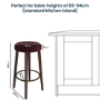 Set of 4 Burgundy Velvet Kitchen Counter Stools with Walnut Legs - Gatsby