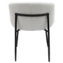 Large Rectangular White Marble Effect Extendable Dining Table Set with 6 Cream Boucle Chairs - Seats 6 - Geneva