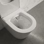 Back to Wall Smart Bidet Japanese Toilet with Black Glass Cabinet, Cistern & Pneumatic Dual Flush Button - Purificare