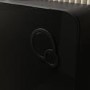 Black Wall Hung Toilet with Black Glass Cabinet, Cistern & Pneumatic Dual Flush Button - Verona