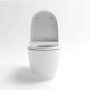 Wall Hung Smart Bidet Japanese Toilet with Black Glass Cabinet, Frame, Cistern & Pneumatic Dual Flush Button - Purificare