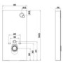 Black Wall Hung Toilet with Black Glass Cabinet, Cistern & Pneumatic Dual Flush Button - Albi