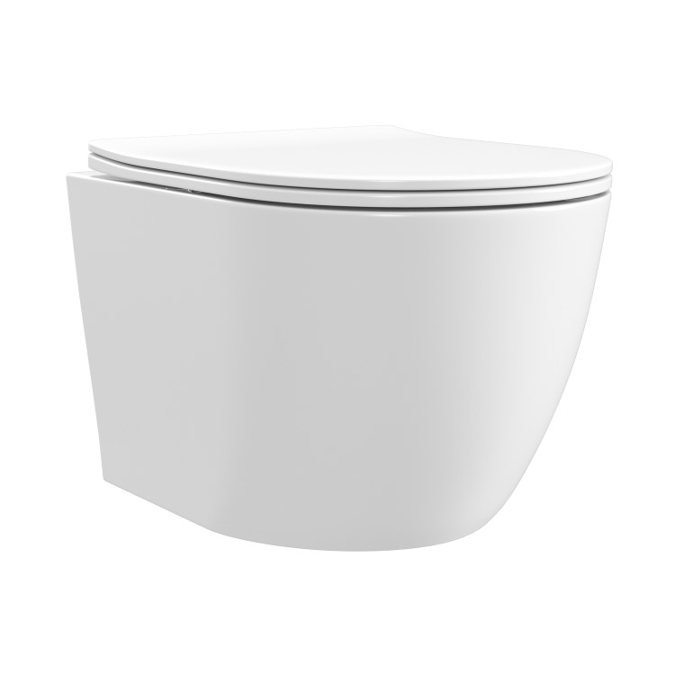 ONLY OPENED - Wall Hung Rimless Toilet with Soft Close Seat - Roma