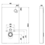 Black Wall Hung Toilet with White Glass Cabinet, Cistern & Pneumatic Dual Flush Button - Verona