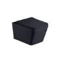 Black Wall Hung Toilet with White Glass Cabinet, Cistern & Pneumatic Dual Flush Button - Albi