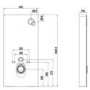 Black Wall Hung Toilet with White Glass Cabinet, Cistern & Pneumatic Dual Flush Button - Albi