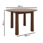 Round Walnut Dining Table Set with 4 Olive Green Velvet Curved Back Dining Chairs - Seats 4 - Hana
