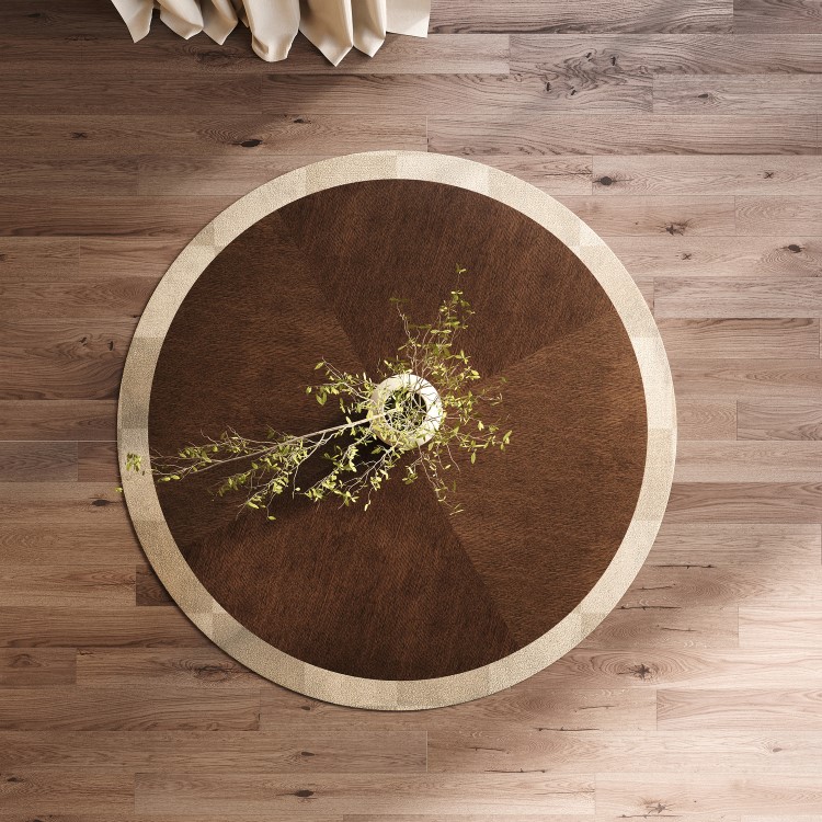 Round Walnut Dining Table with Flared Legs - Seats 4 - Hana
