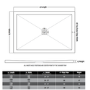 ALMOST PERFECT - 1400x800mm Rectangular Shower Tray – Slimline 25mm – Stone Resin – Anti-Slip – White – Harmony
