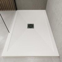 ALMOST PERFECT - 1700x800mm Rectangular Shower Tray – Slimline 25mm – Stone Resin – White – Harmony