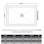 ALMOST PERFECT - 1700x800mm Rectangular Shower Tray – Slimline 25mm – Stone Resin – White – Harmony