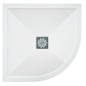 BUN/A1/HAR80X80Q/99631 ONLY OPENED - 800x800mm Quadrant Shower Tray – Slimline 25mm – Stone Resin – White – Harmony