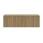 Multifunctional Small Oak Ribbed Floating TV Stand - TV's up to 55" - Hazel